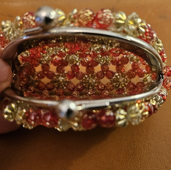 Vintage 1980's Hand Made Miniture Rose Beaded Coin Purse | Size Mini - Picture 5 of 8